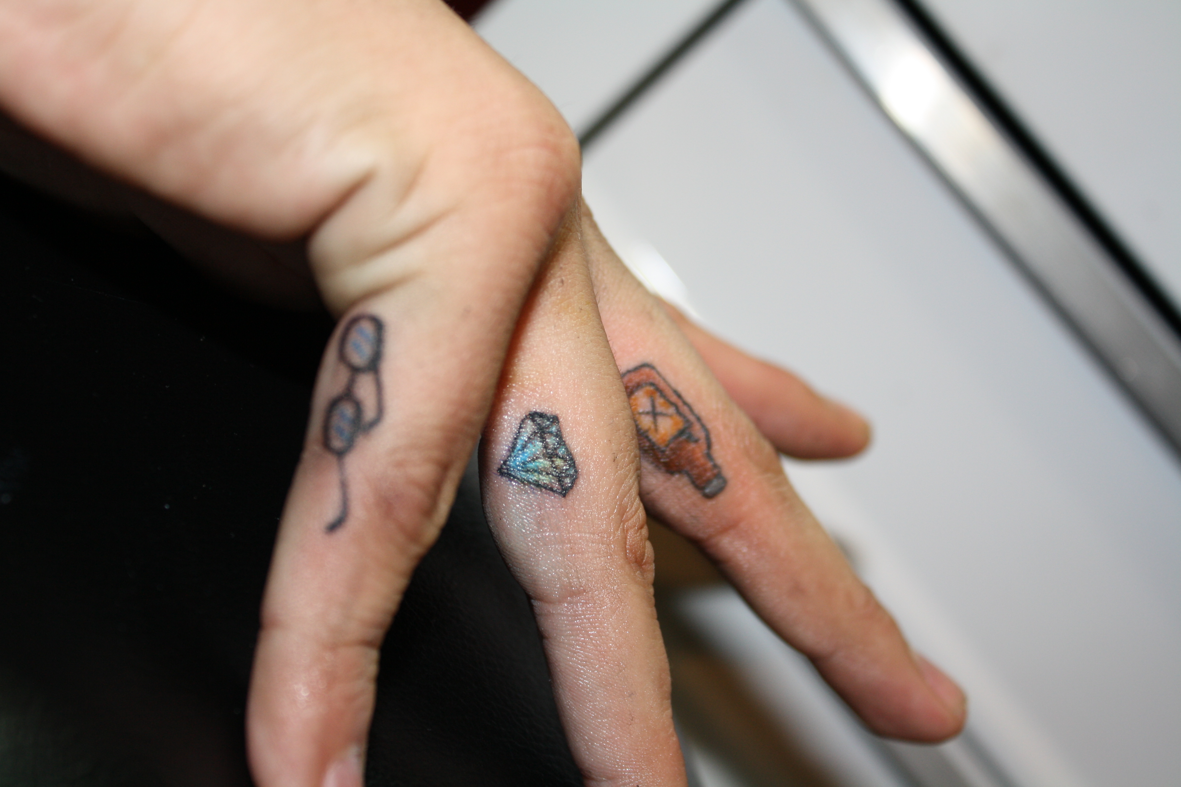 Diamond Tattoo On Finger